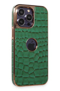 Mey İthalat® iPhone 14 Pro Kılıf Snake Kapak - Koyu Yeşil