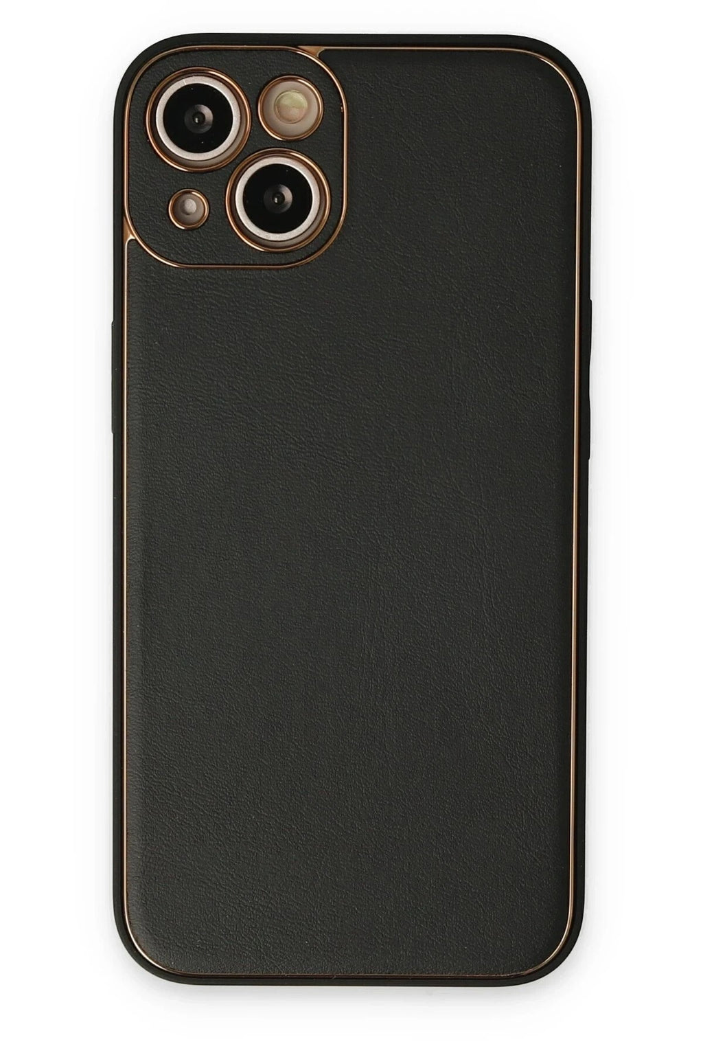 Mey İthalat® iPhone 14 Plus Kılıf Coco Deri Silikon Kapak - Siyah