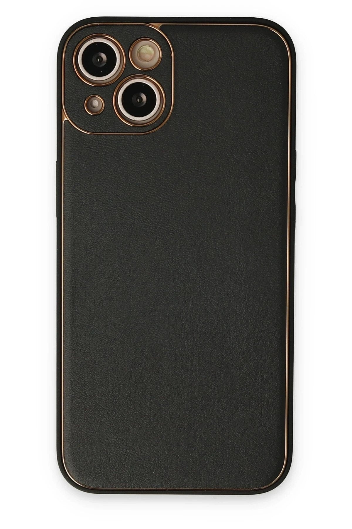 Mey İthalat® iPhone 14 Plus Kılıf Coco Deri Silikon Kapak - Siyah