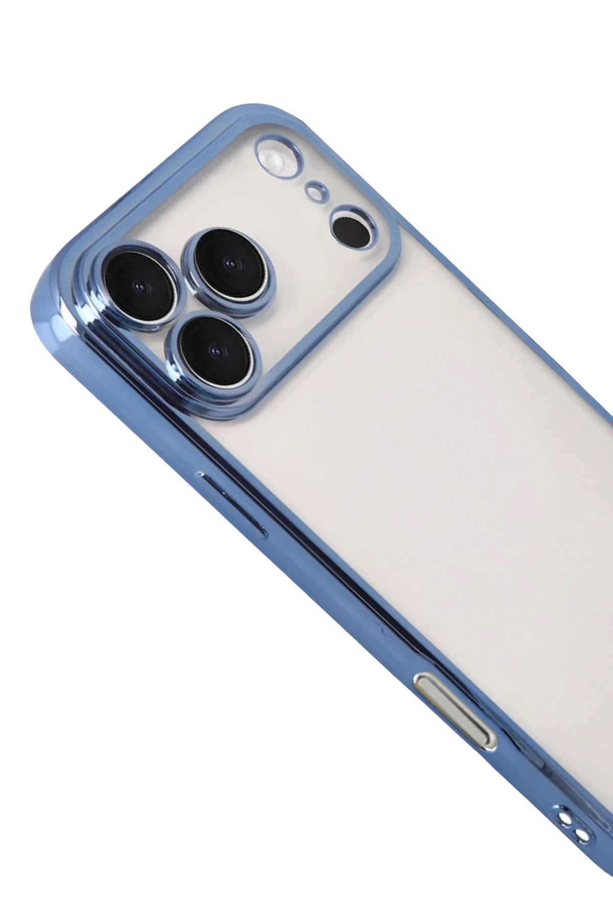 Mey İthalat® iPhone 17 Pro Max Lensli Silikon - Açık Mavi