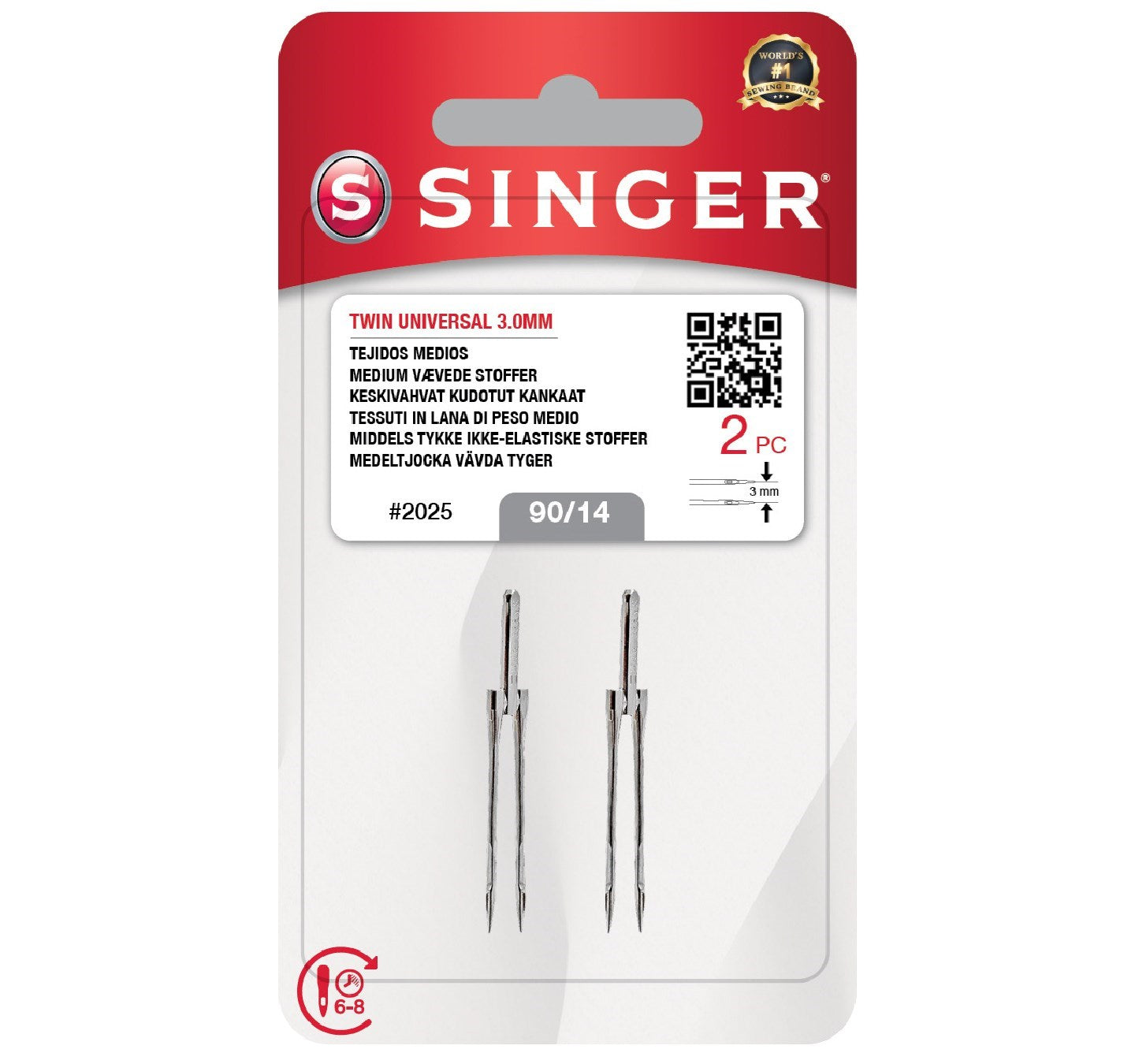 Çift İğne 3mm. (2'li Blister/14 No.)