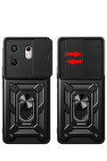 Mey İthalat® İnfinix Zero 30 4G Kılıf Pars Lens Yüzüklü Silikon - Kırmızı