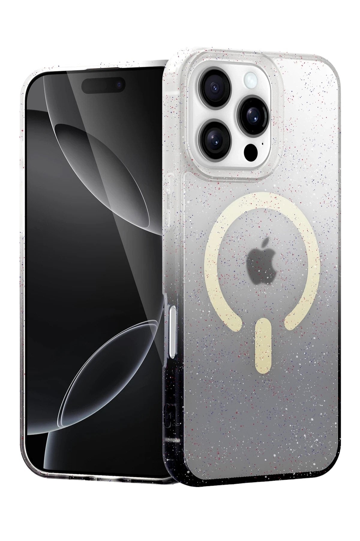 Mey İthalat® iPhone 16 Pro Pummel Shiny Magsafe Kapak - Siyah