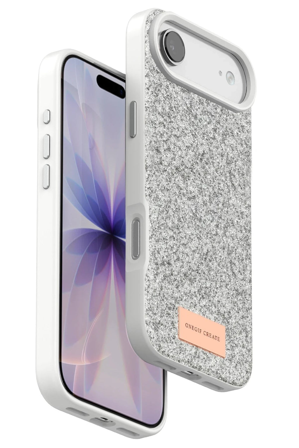 Mey İthalat® iPhone 17 Air Bright Simli Kapak - Beyaz