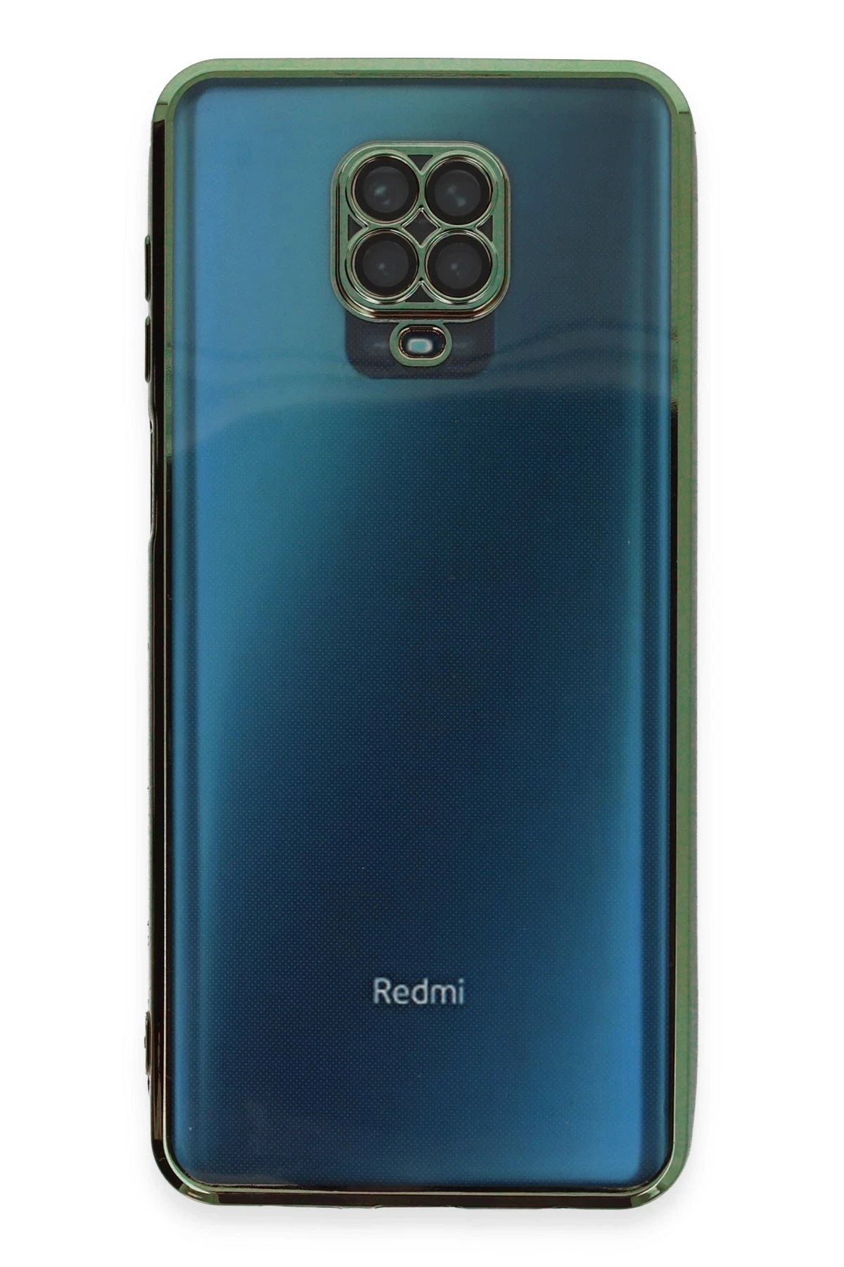 Mey İthalat® Redmi Note 9 Pro Kılıf Lensli Silikon - Yeşil
