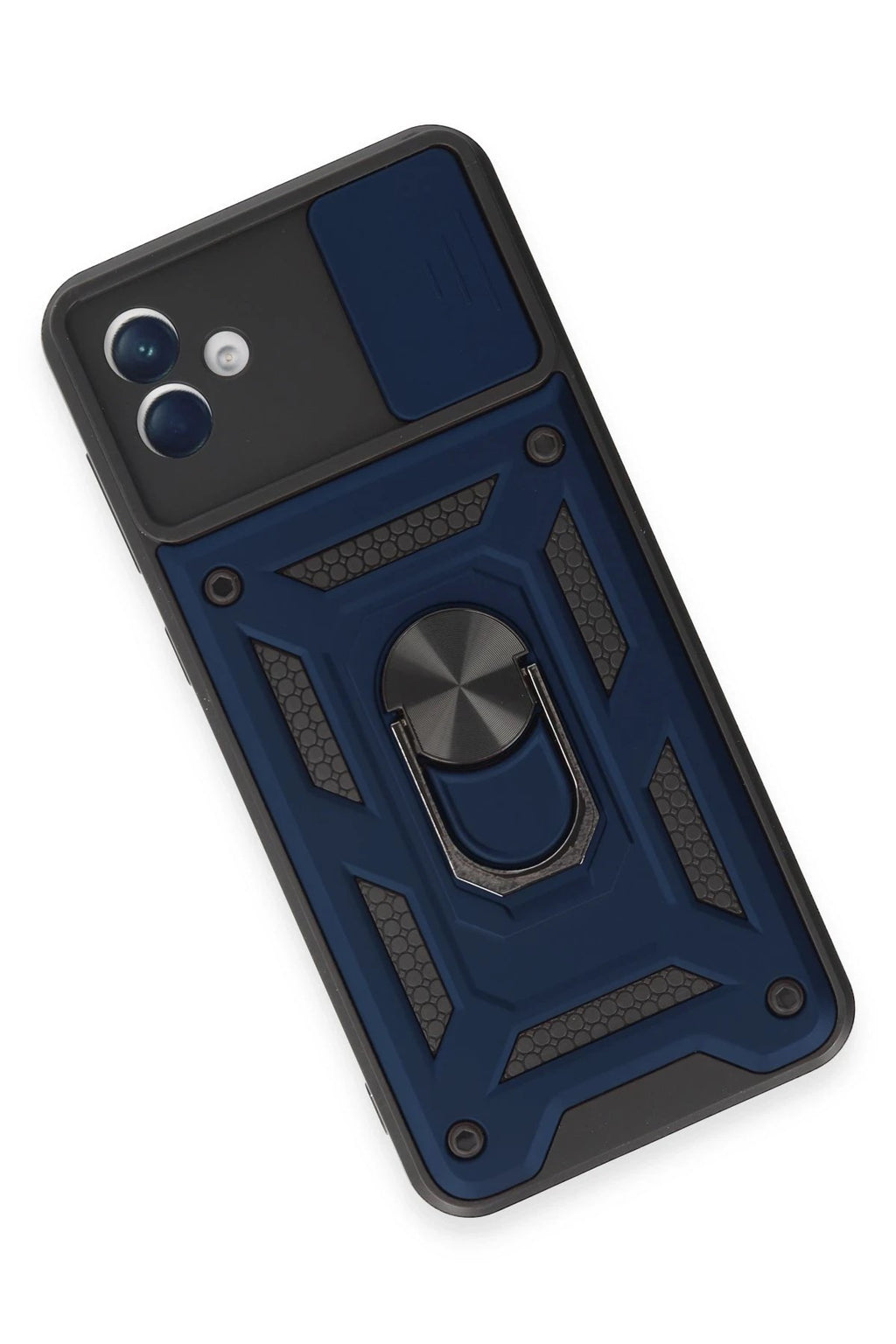 Mey İthalat® Samsung Galaxy A04E Kılıf Pars Lens Yüzüklü Silikon - Lacivert