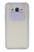 Mey İthalat® Samsung Galaxy J7 Kılıf Palm Buzlu Kamera Sürgülü Silikon - Lila