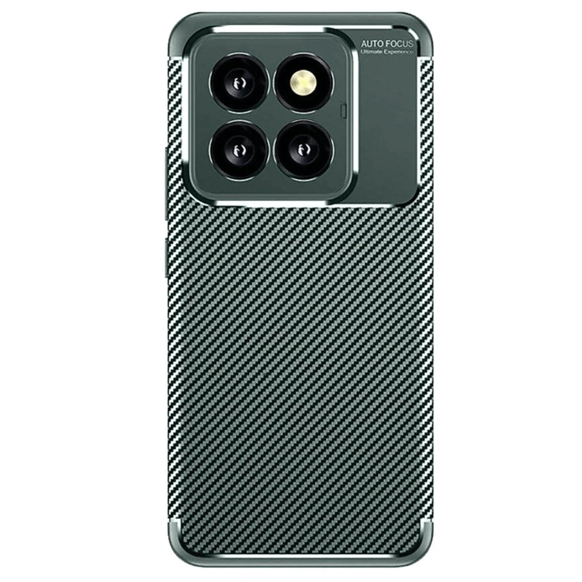 Mey İthalat® Mi 14T Pro Kılıf Auto Focus Karbon Kapak - Koyu Yeşil
