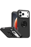 Mey İthalat® iPhone 17 Pro Max Montreal Yüzüklü Silikon Kapak - Siyah