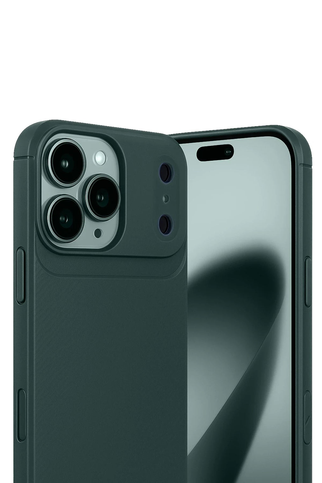 Mey İthalat® iPhone 17 Pro Auto Focus Karbon Kapak - Koyu Yeşil