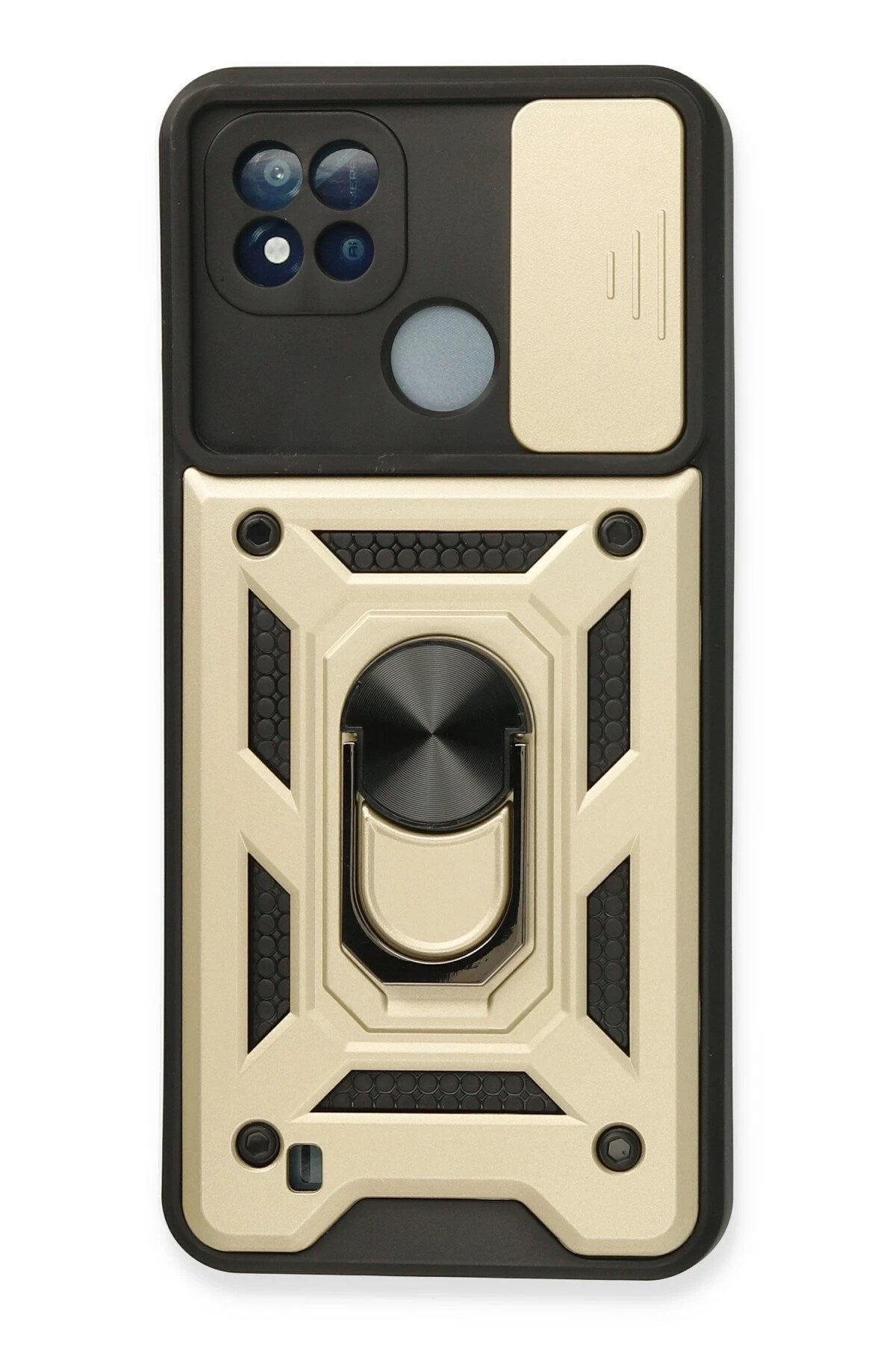 Mey İthalat® Realme C11 2021 Kılıf Pars Lens Yüzüklü Silikon - Gold