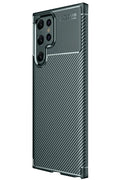 Mey İthalat® Samsung Galaxy S25 Ultra Kılıf Auto Focus Karbon Kapak - Koyu Yeşil