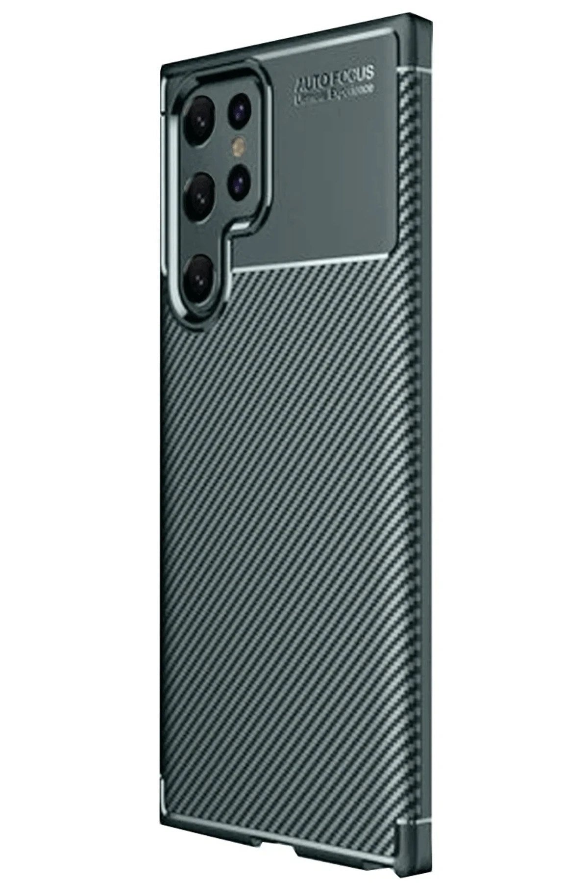 Mey İthalat® Samsung Galaxy S25 Ultra Kılıf Auto Focus Karbon Kapak - Koyu Yeşil