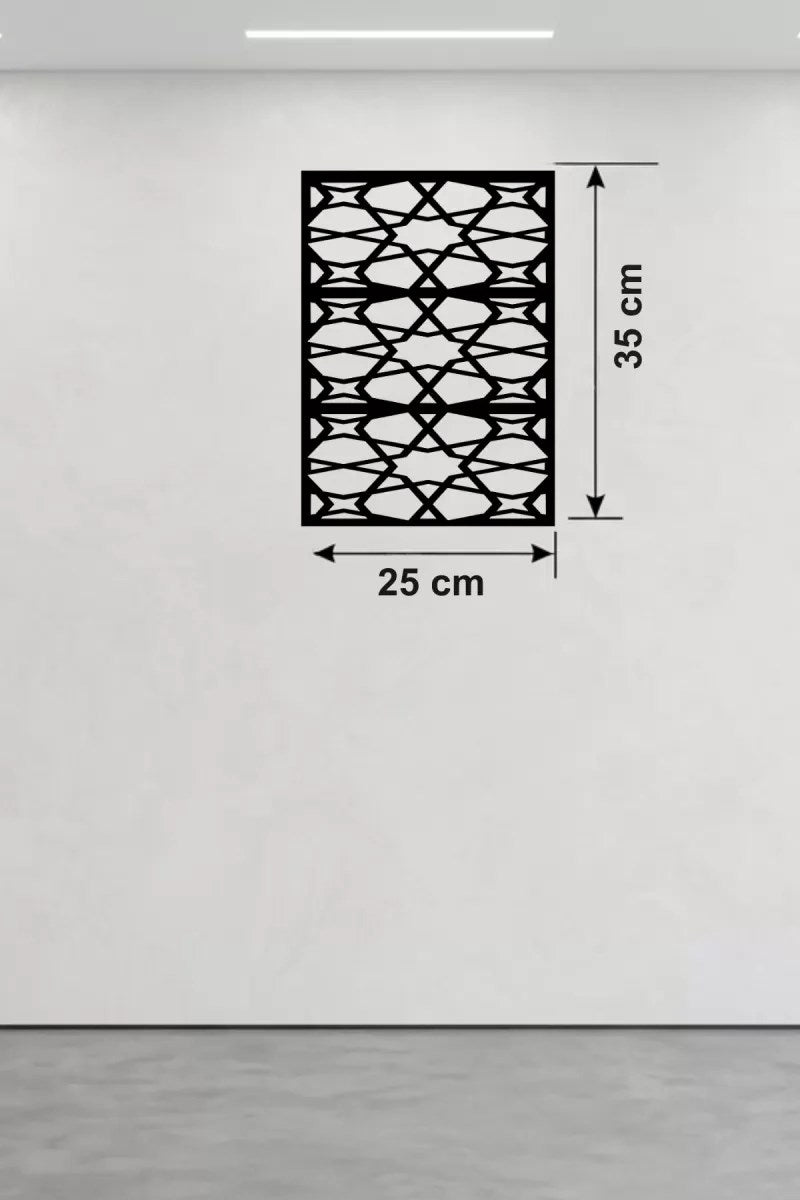Mey İthalat® Geometrik Soyut Tasarım Ahşap Duvar Tablosu - 25x35 cm Lazer Kesim Modern Pano