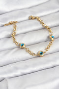 Mey İthalat® 316L Çelik Nazar Model Gold Renk Kadın Bileklik