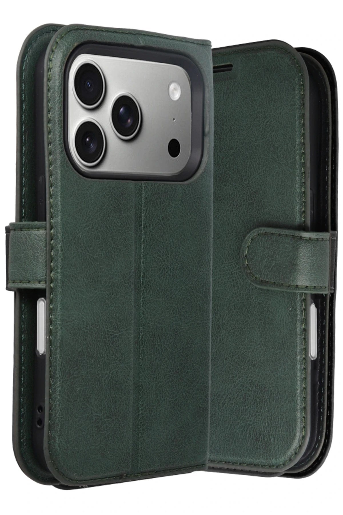 Mey İthalat® iPhone 17 Pro Trend S Plus Kapaklı Kılıf - Yeşil