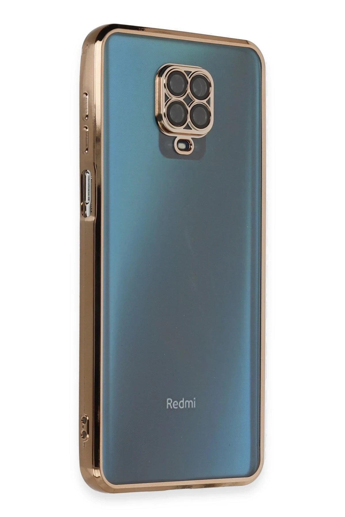 Mey İthalat® Redmi Note 9 Pro Kılıf Lensli Silikon - Gold