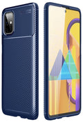 Mey İthalat® Samsung Galaxy M51 Kılıf Auto Focus Karbon Kapak - Lacivert