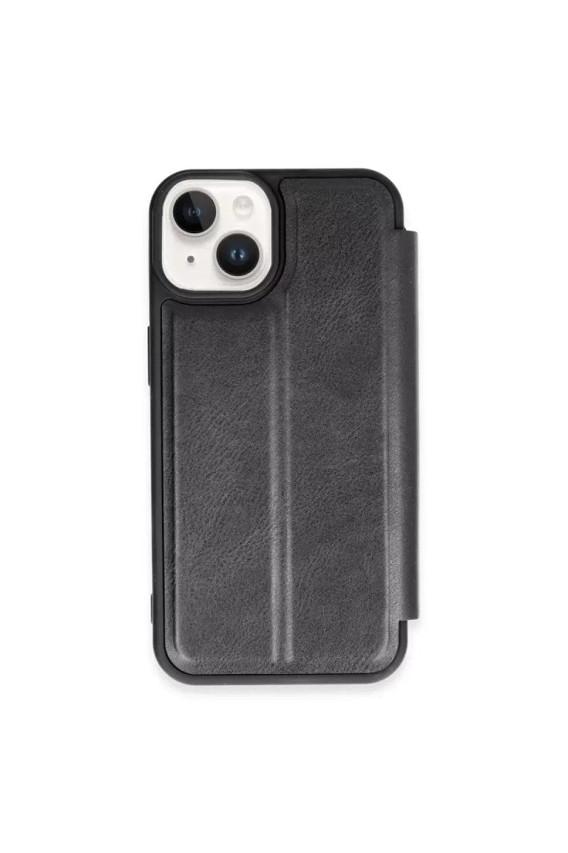 Mey İthalat® iPhone 15 Kılıf Flip Cover - Siyah