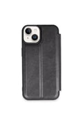 Mey İthalat® iPhone 15 Kılıf Flip Cover - Siyah