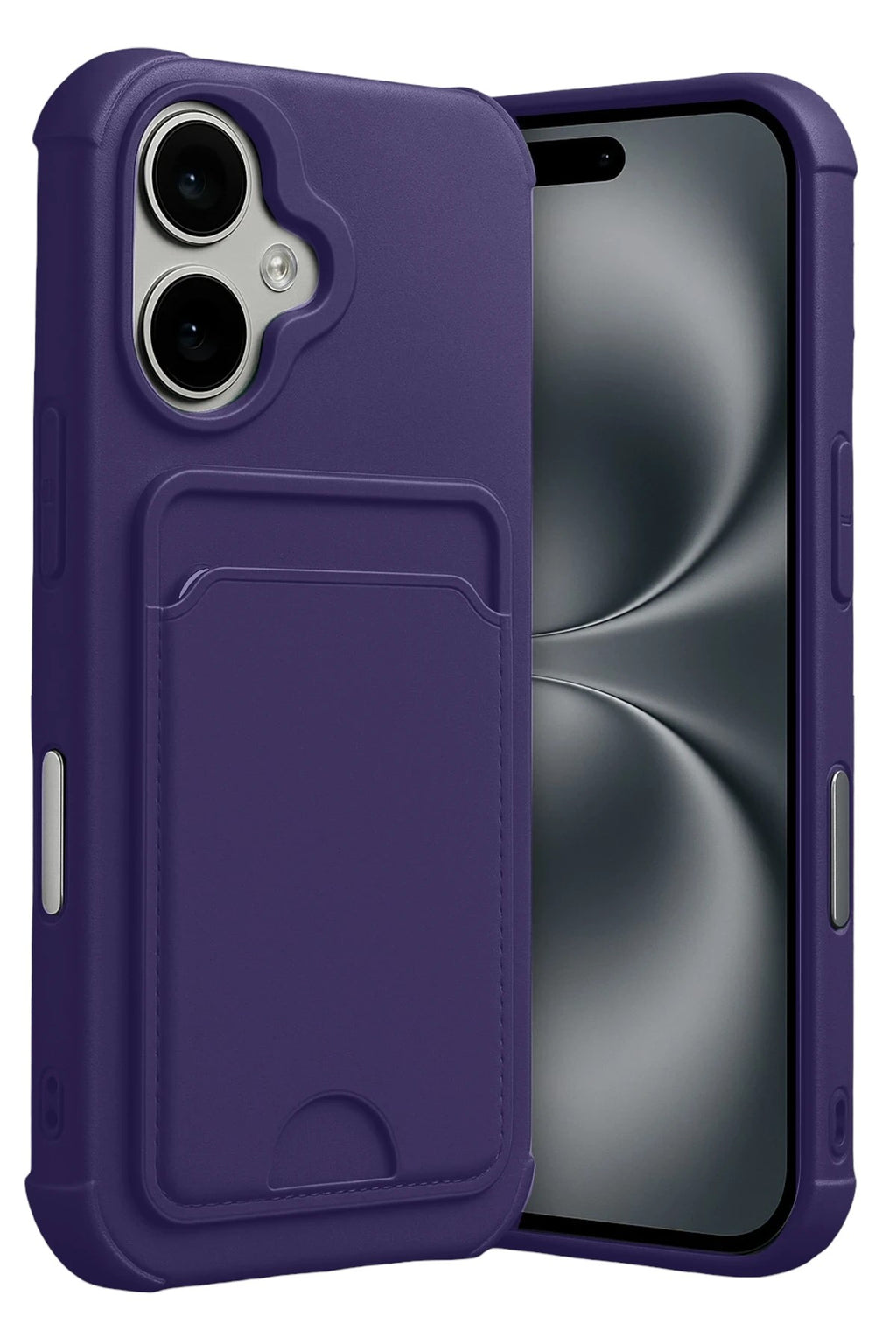 Mey İthalat® iPhone 17 Kelvin Kartvizitli Silikon - Derin Mor