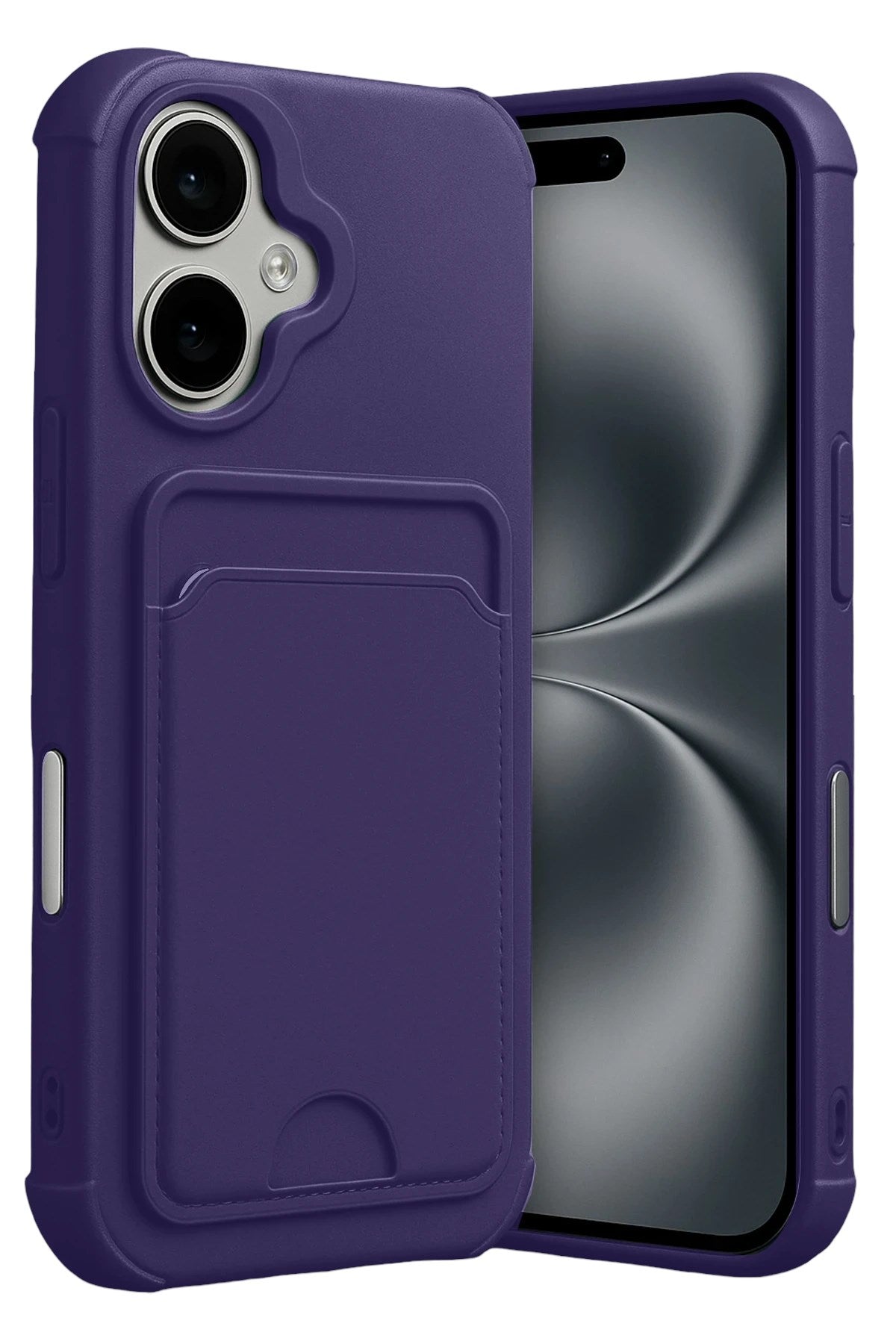 Mey İthalat® iPhone 17 Kelvin Kartvizitli Silikon - Derin Mor