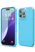 Mey İthalat® iPhone 16 Pro Max Kılıf Nano içi Kadife Silikon - Mavi