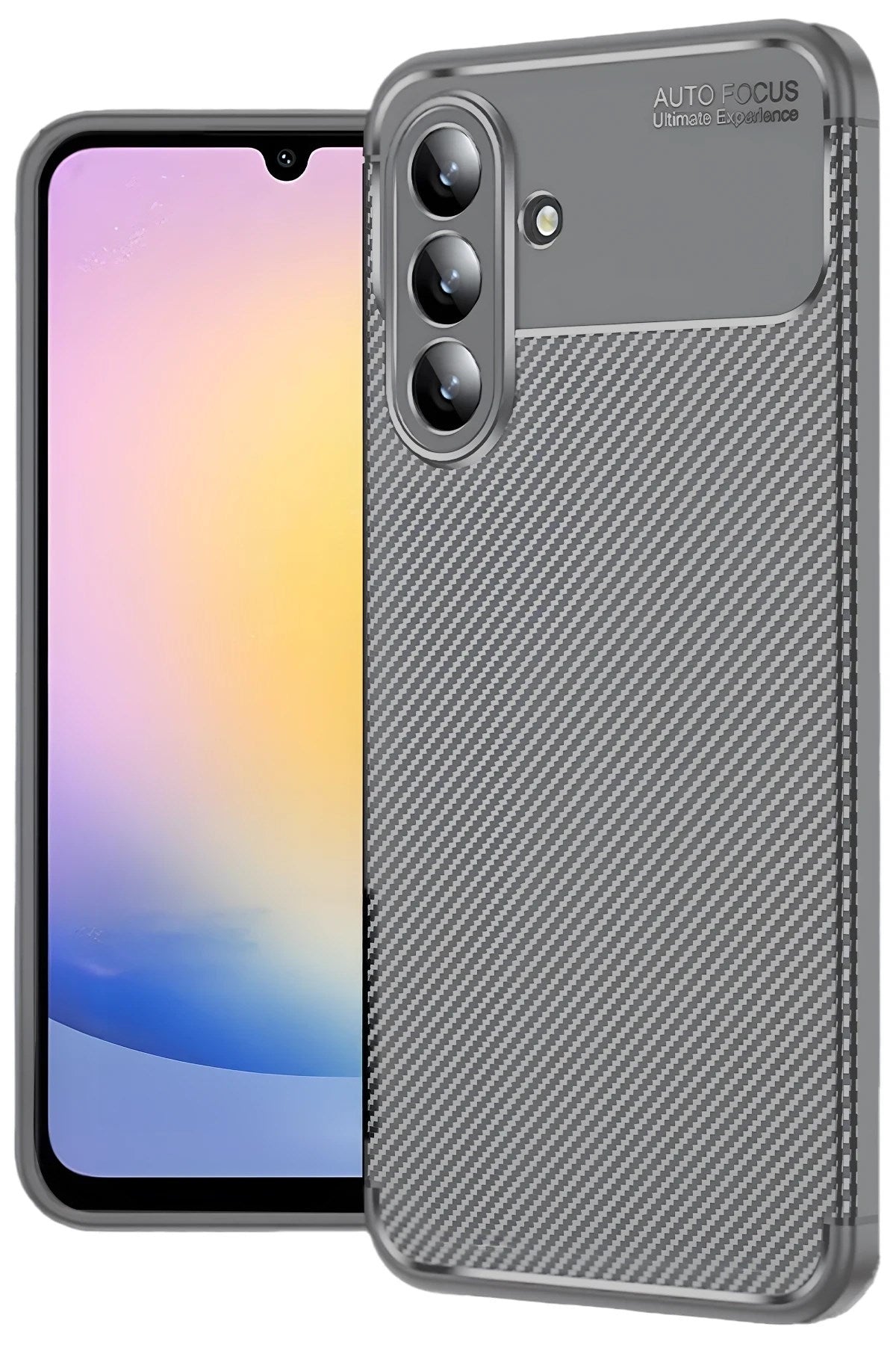 Mey İthalat® Samsung Galaxy S25 FE Auto Focus Karbon Kapak - Gri