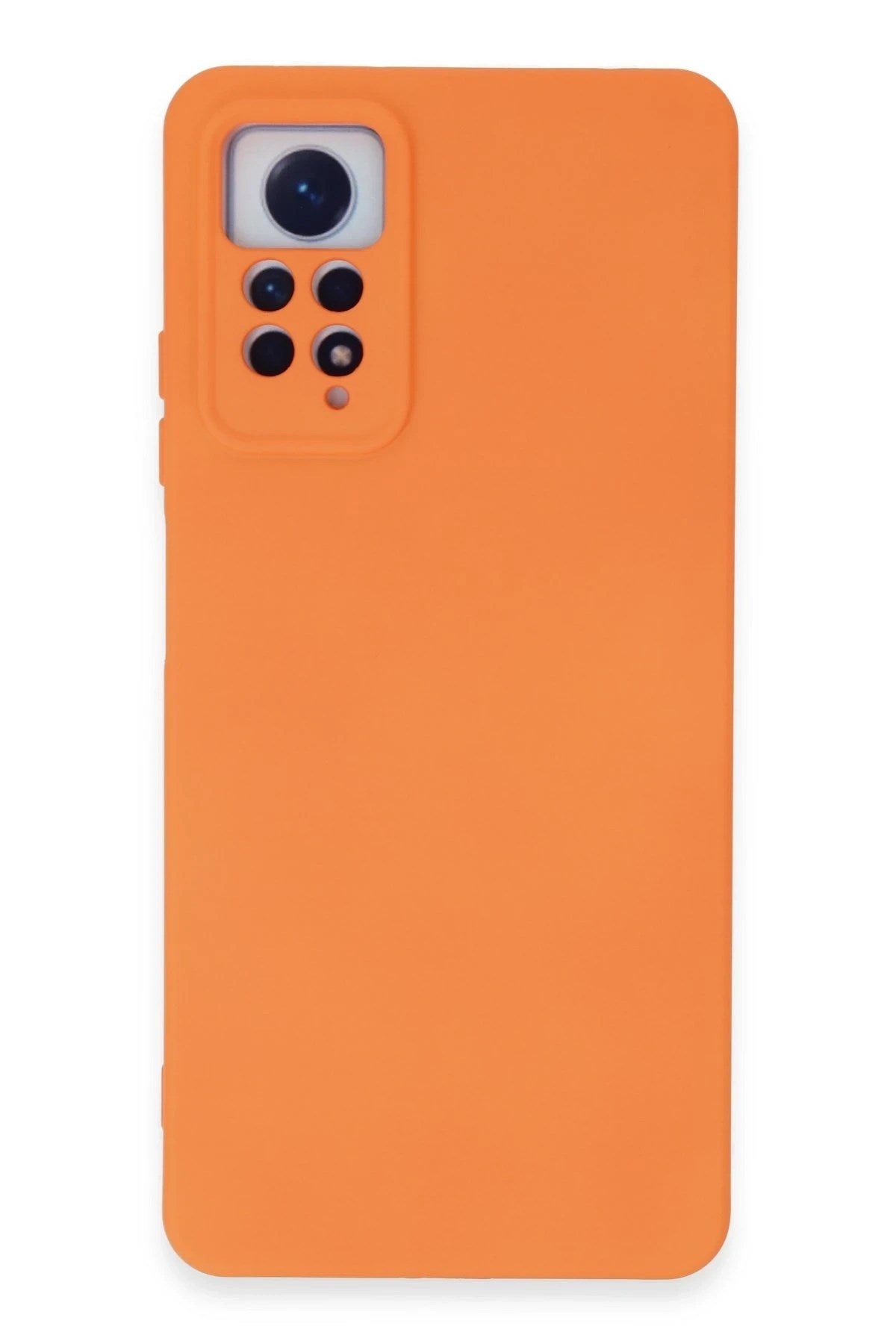 Mey İthalat® Redmi Note 12 Pro 4G Kılıf Nano içi Kadife Silikon - Turuncu