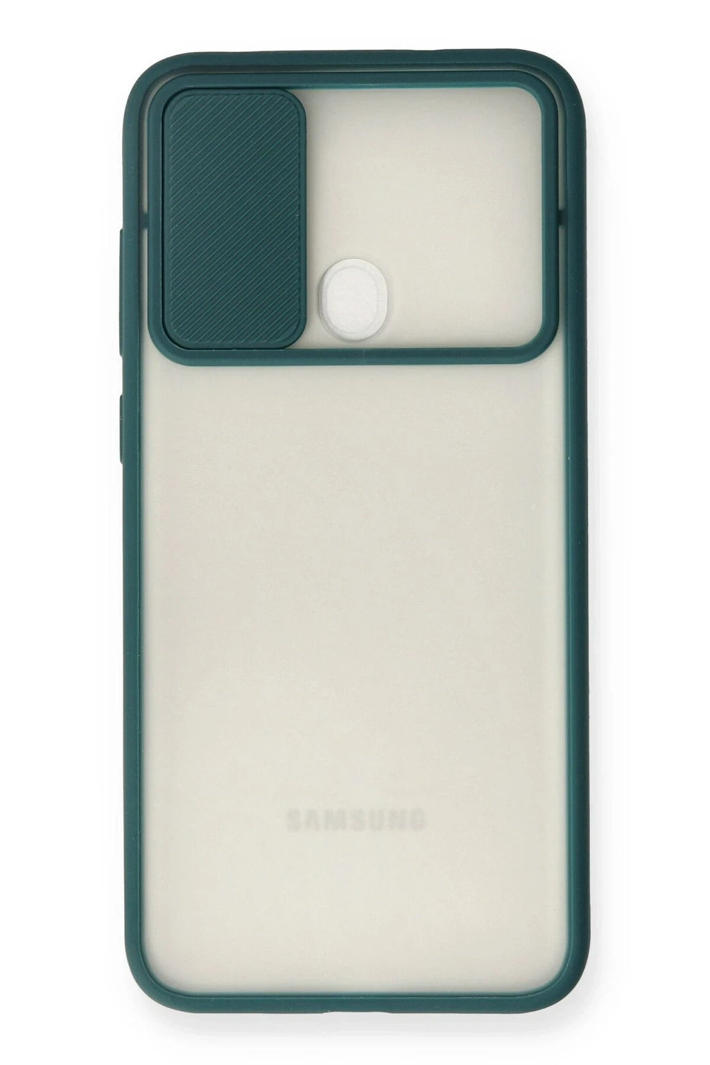 Mey İthalat® Samsung Galaxy A11 Kılıf Palm Buzlu Kamera Sürgülü Silikon - Yeşil