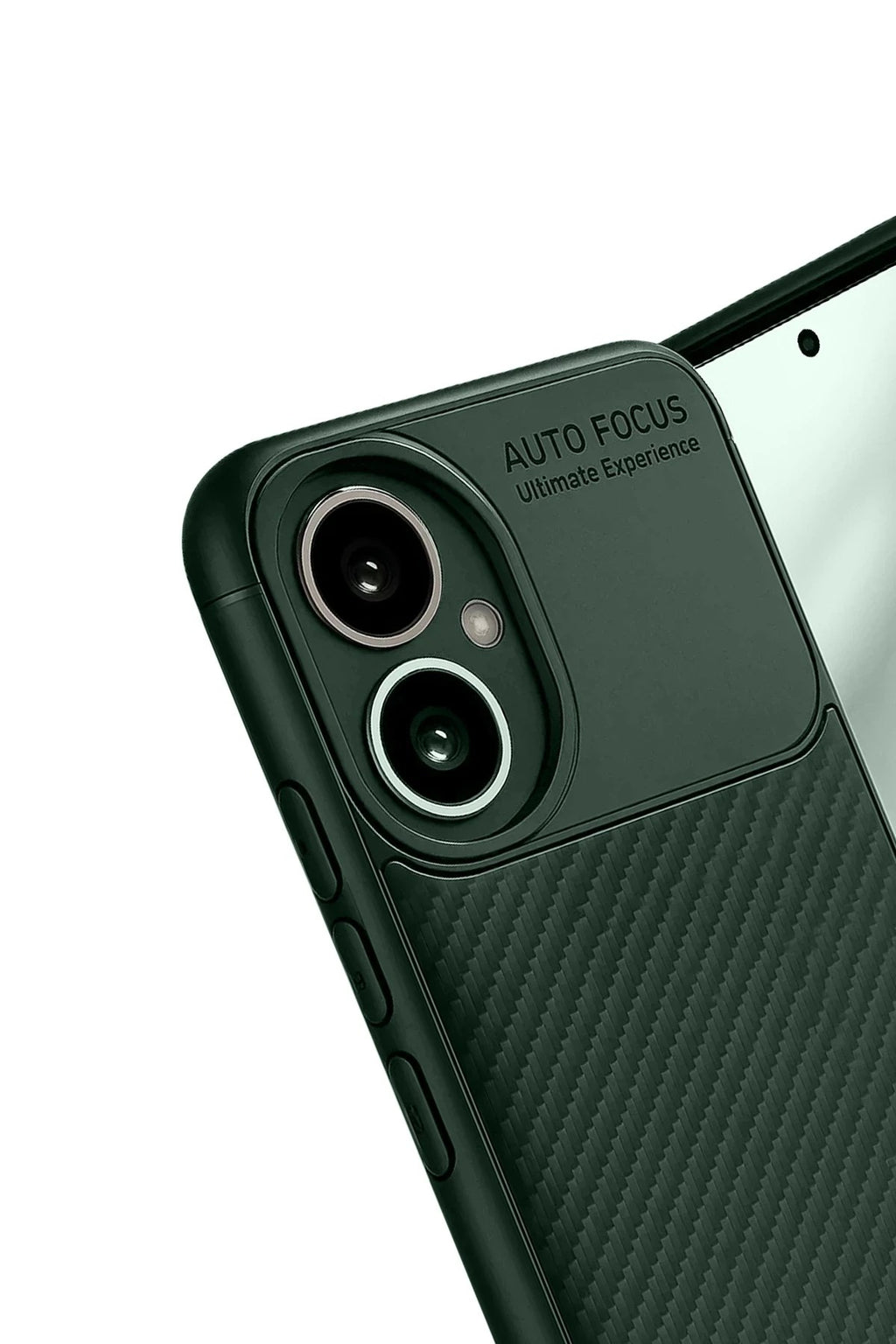 Mey İthalat® Honor 400 Kılıf Auto Focus Karbon Kapak - Koyu Yeşil
