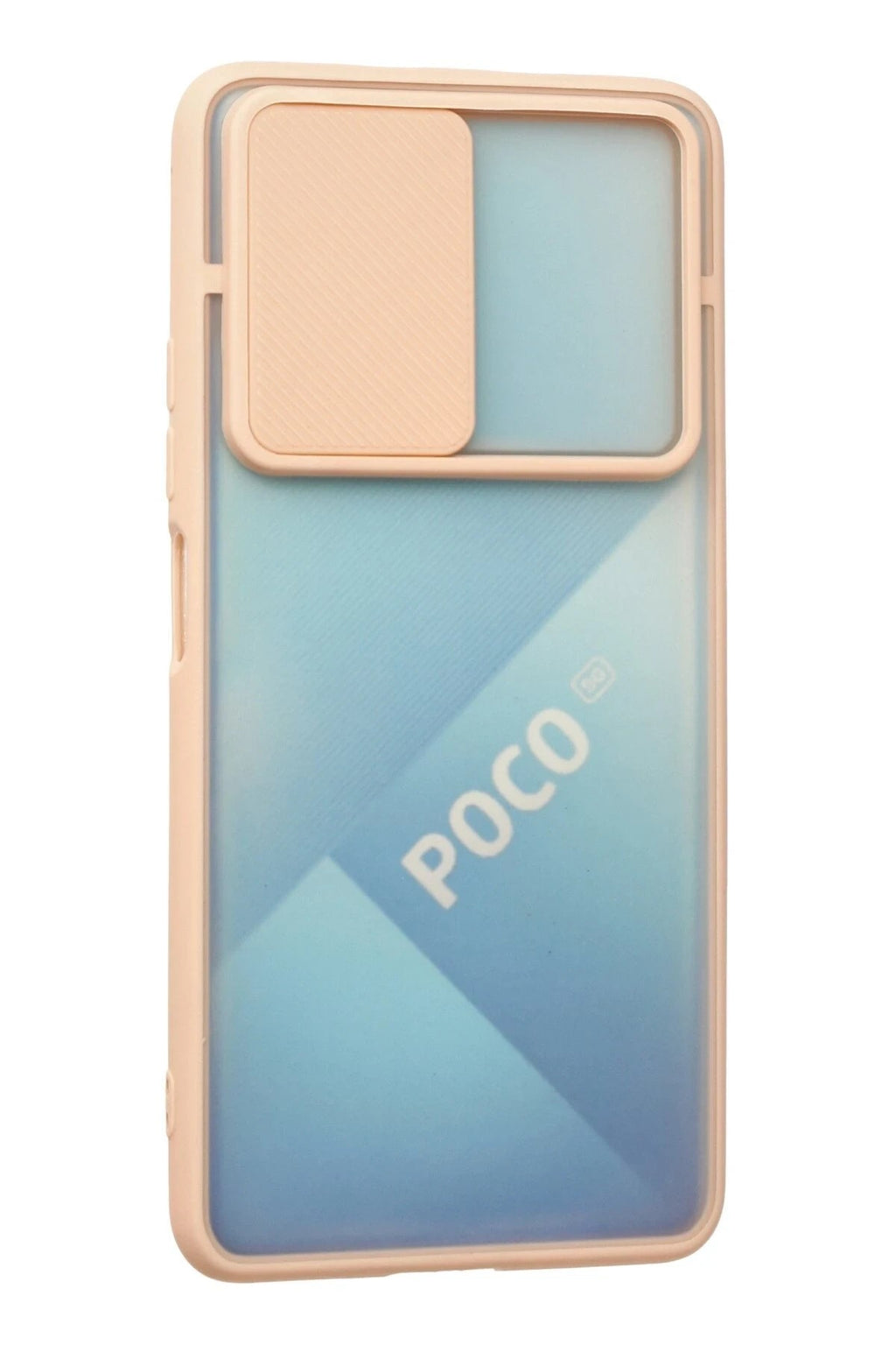 Mey İthalat® Poco F3 Kılıf Palm Buzlu Kamera Sürgülü Silikon - Pembe