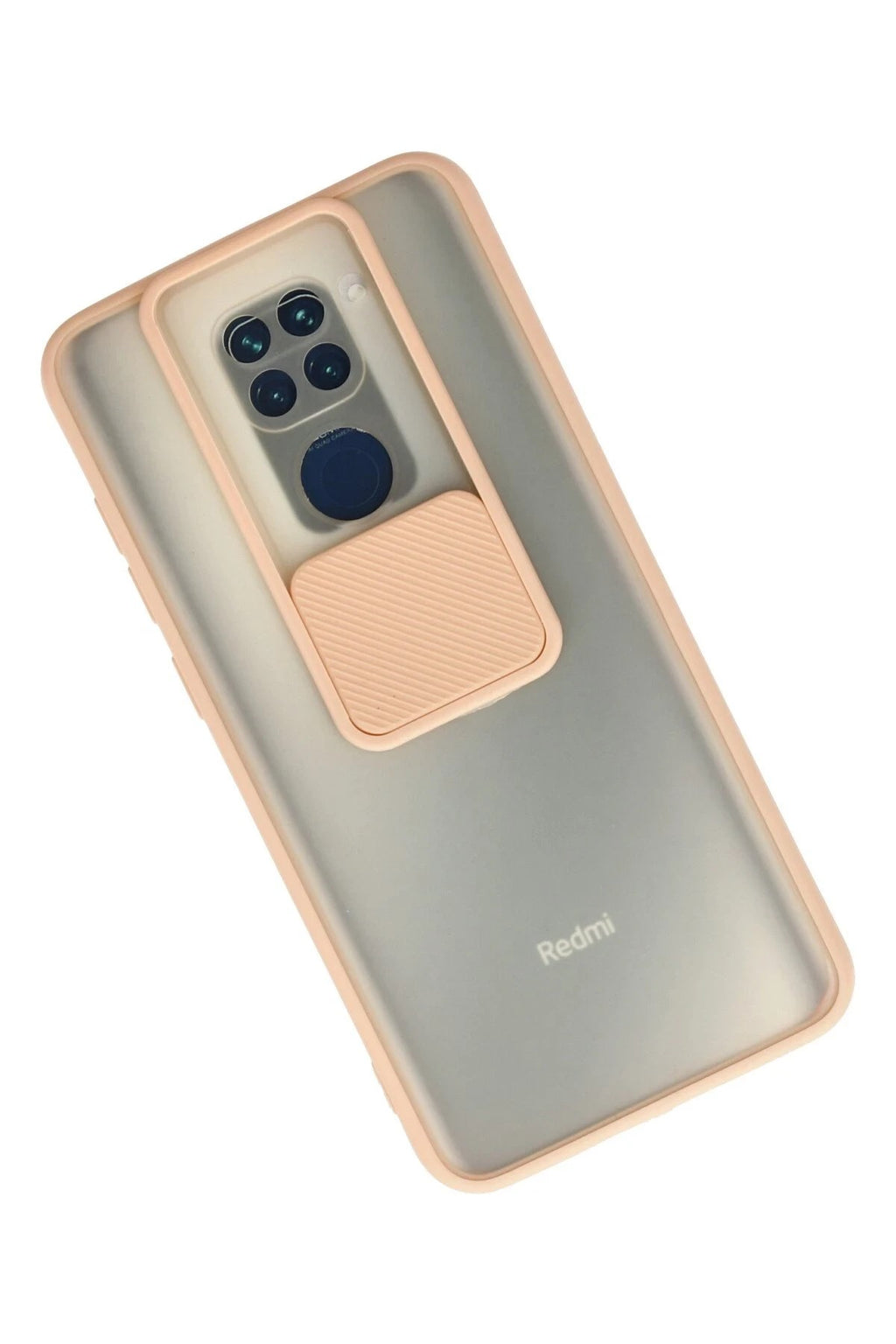 Mey İthalat® Redmi Note 9 Kılıf Palm Buzlu Kamera Sürgülü Silikon - Pembe