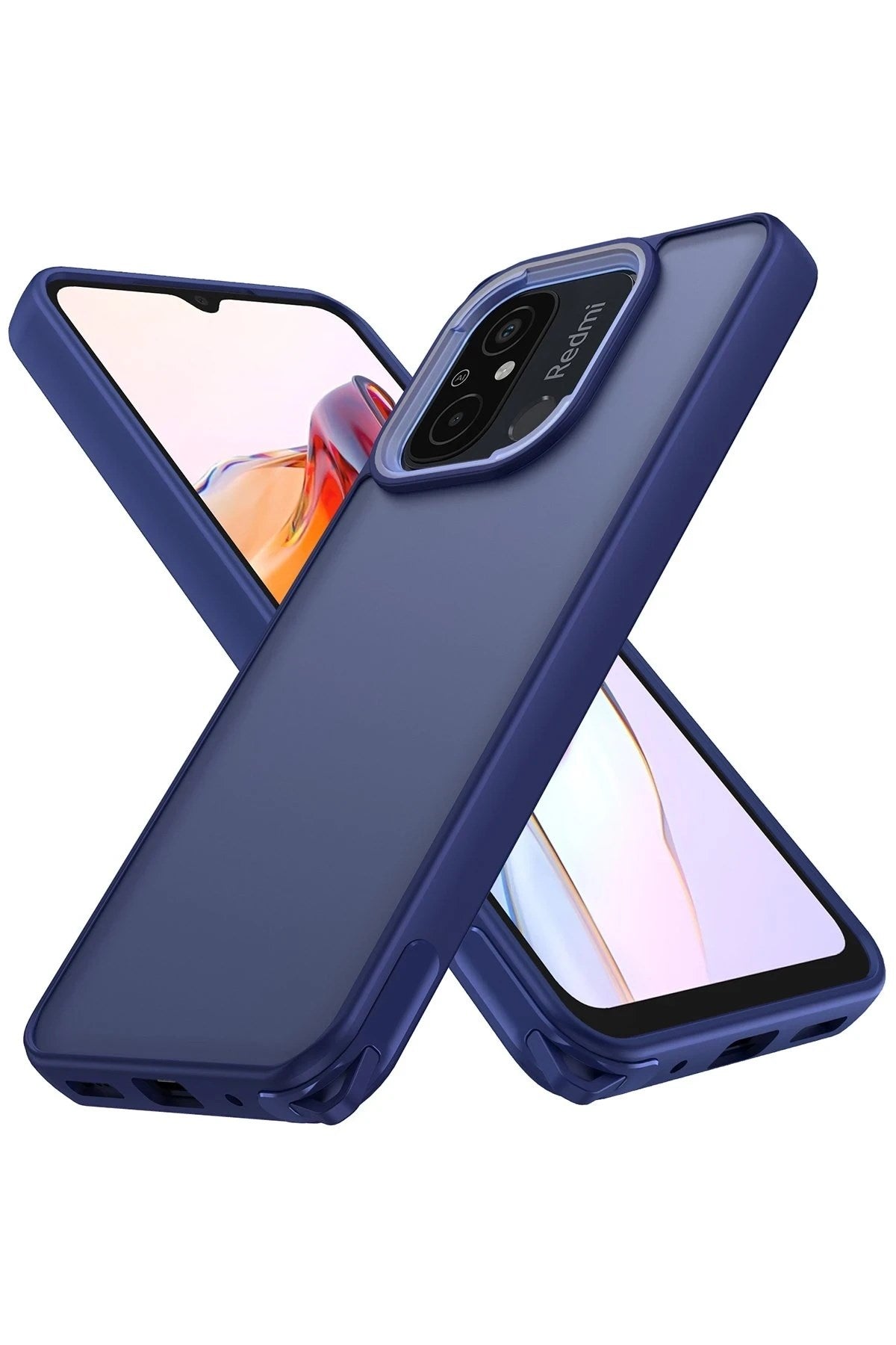Mey İthalat® Redmi 12C Kılıf Elegant Kapak - Lacivert