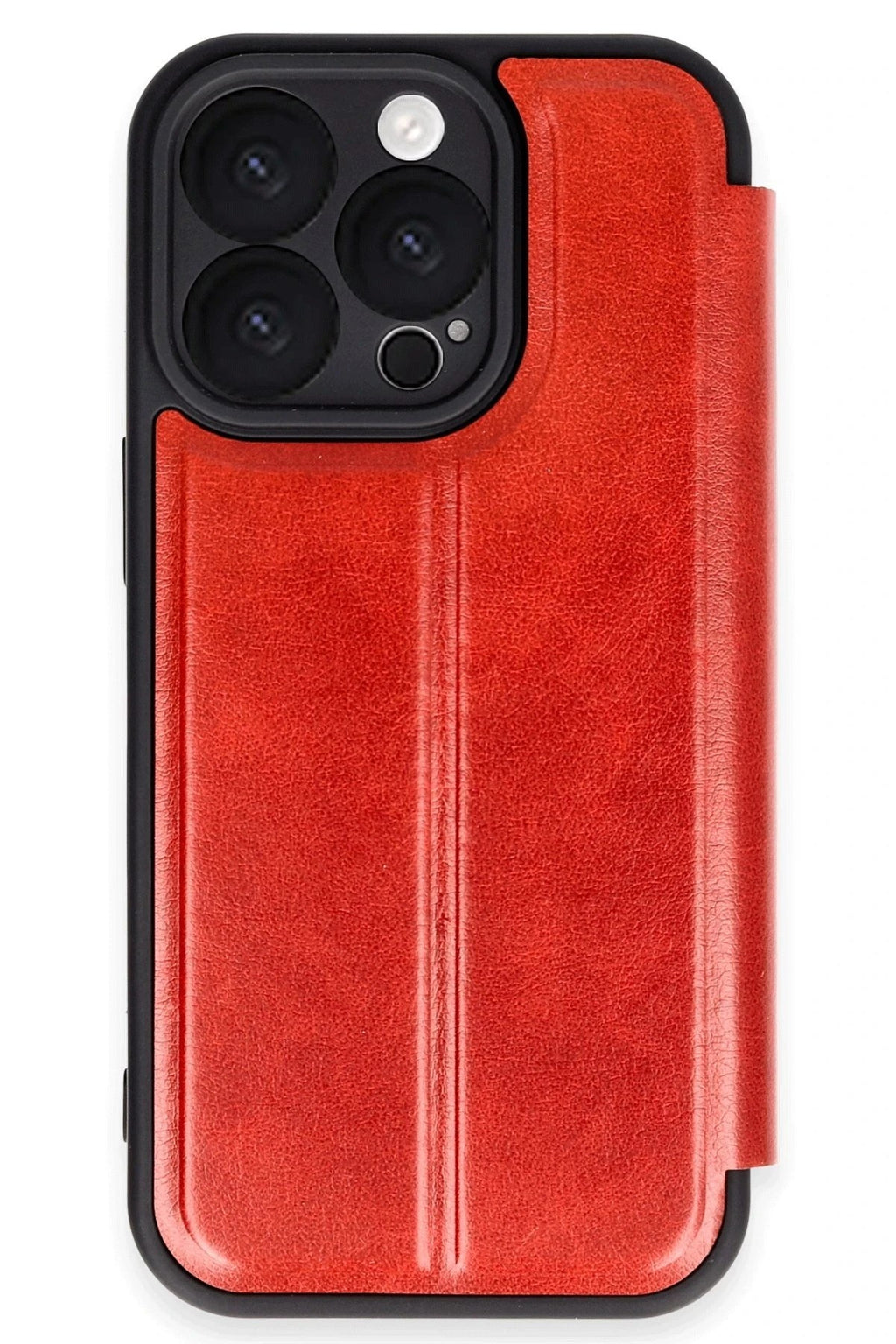 Mey İthalat® iPhone 16 Pro Kılıf Flip Cover - Kırmızı