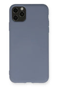Mey İthalat® iPhone 11 Pro Max Kılıf Nano içi Kadife Silikon - Gri
