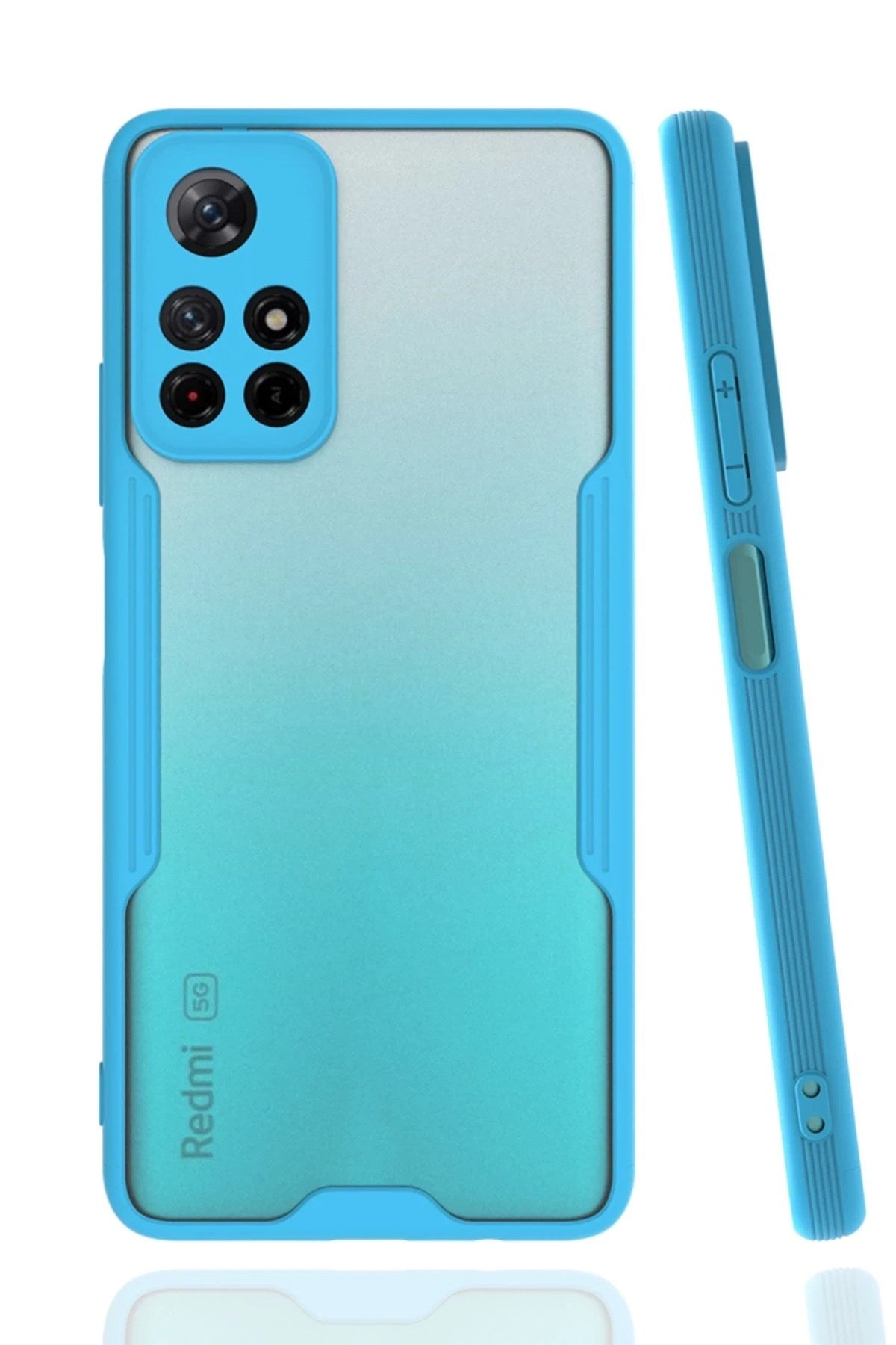 Mey İthalat® Redmi Note 11T Kılıf Platin Silikon - Mavi