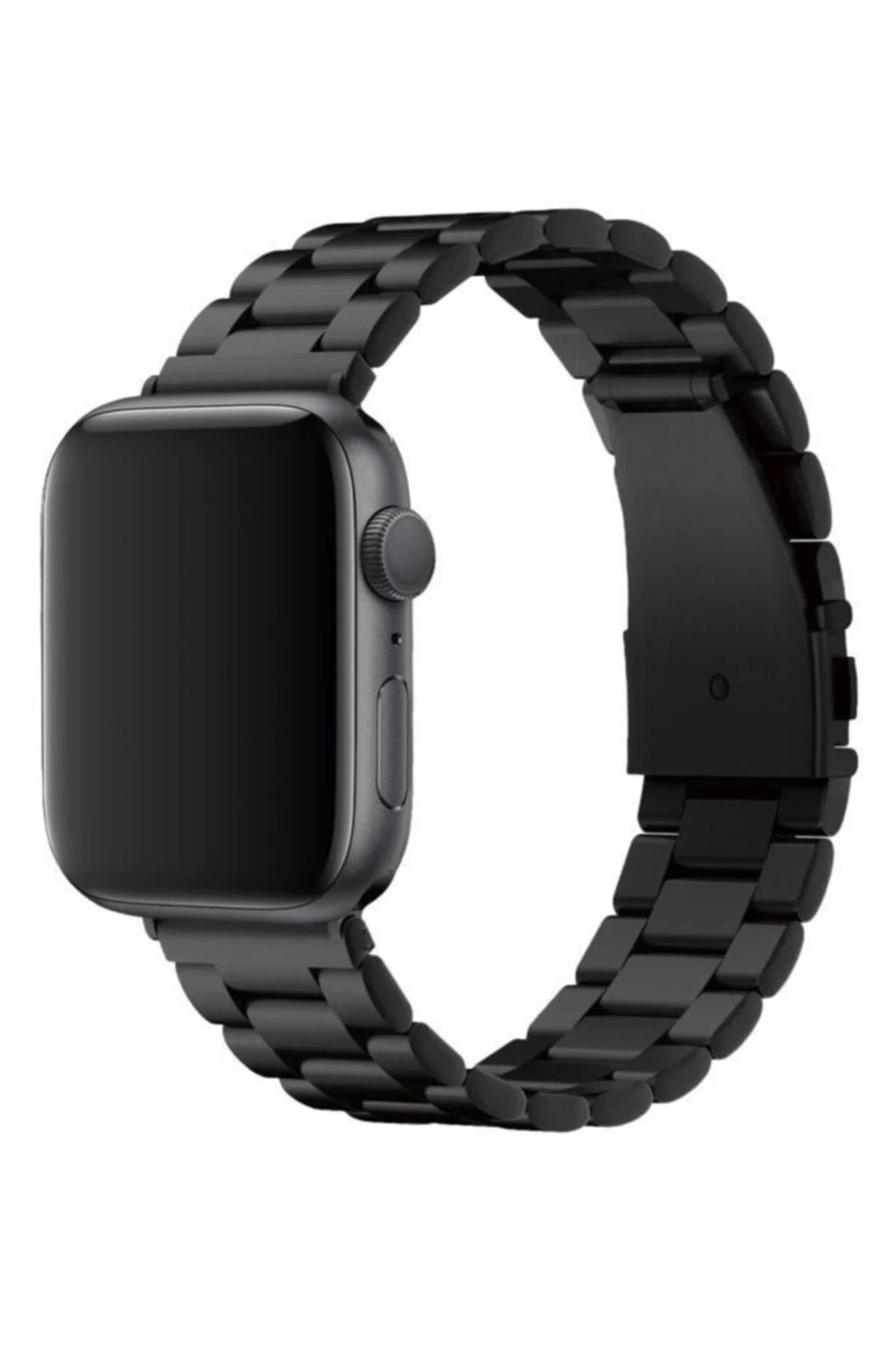 Mey İthalat® Watch 42mm Metal Baklalı Kordon - Siyah