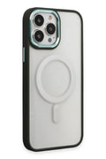 Mey İthalat® iPhone 15 Pro Kılıf Room Magneticsafe Silikon - Köknar Yeşili