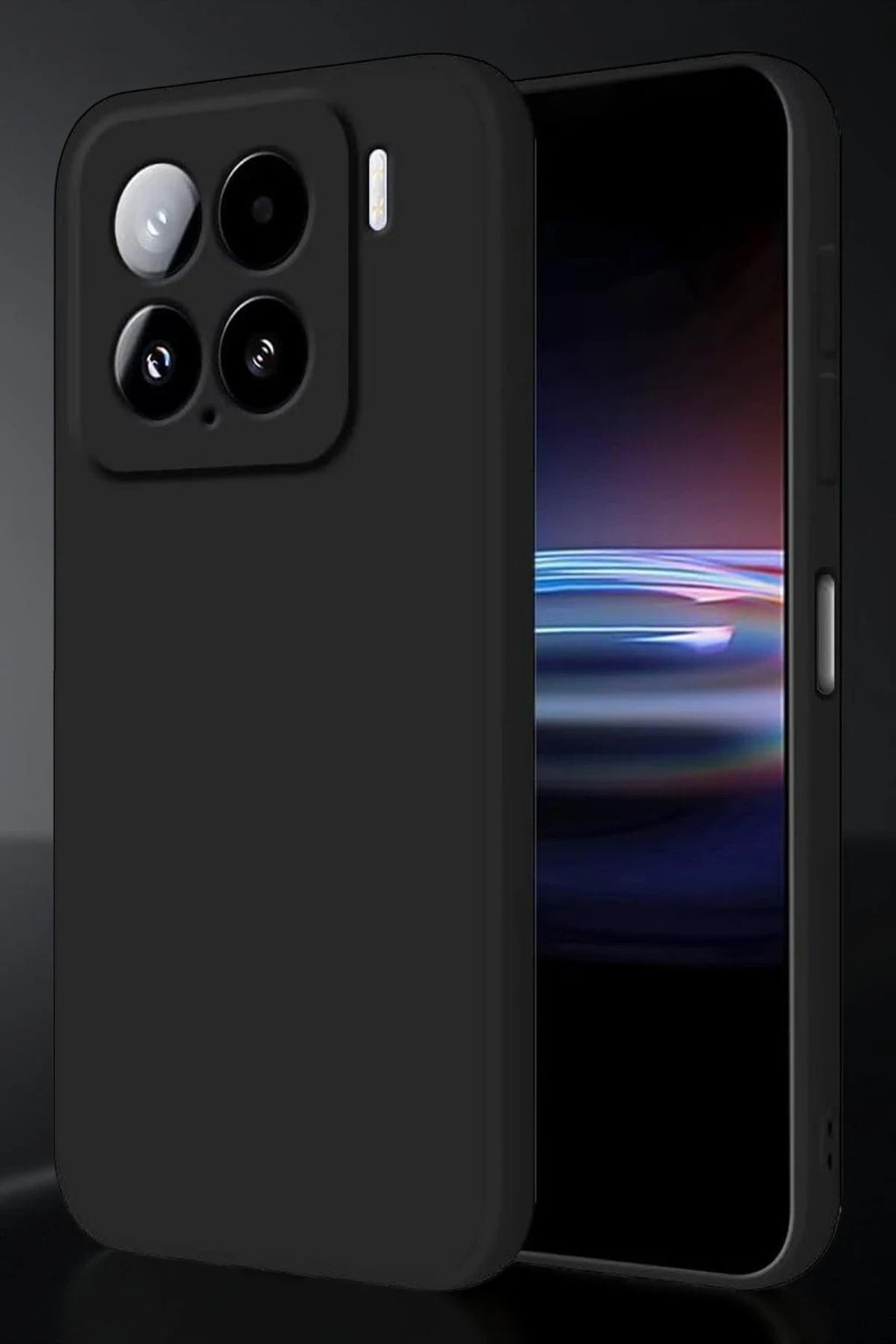 Mey İthalat® Mi 15 Pro Kılıf Nano içi Kadife Silikon - Siyah