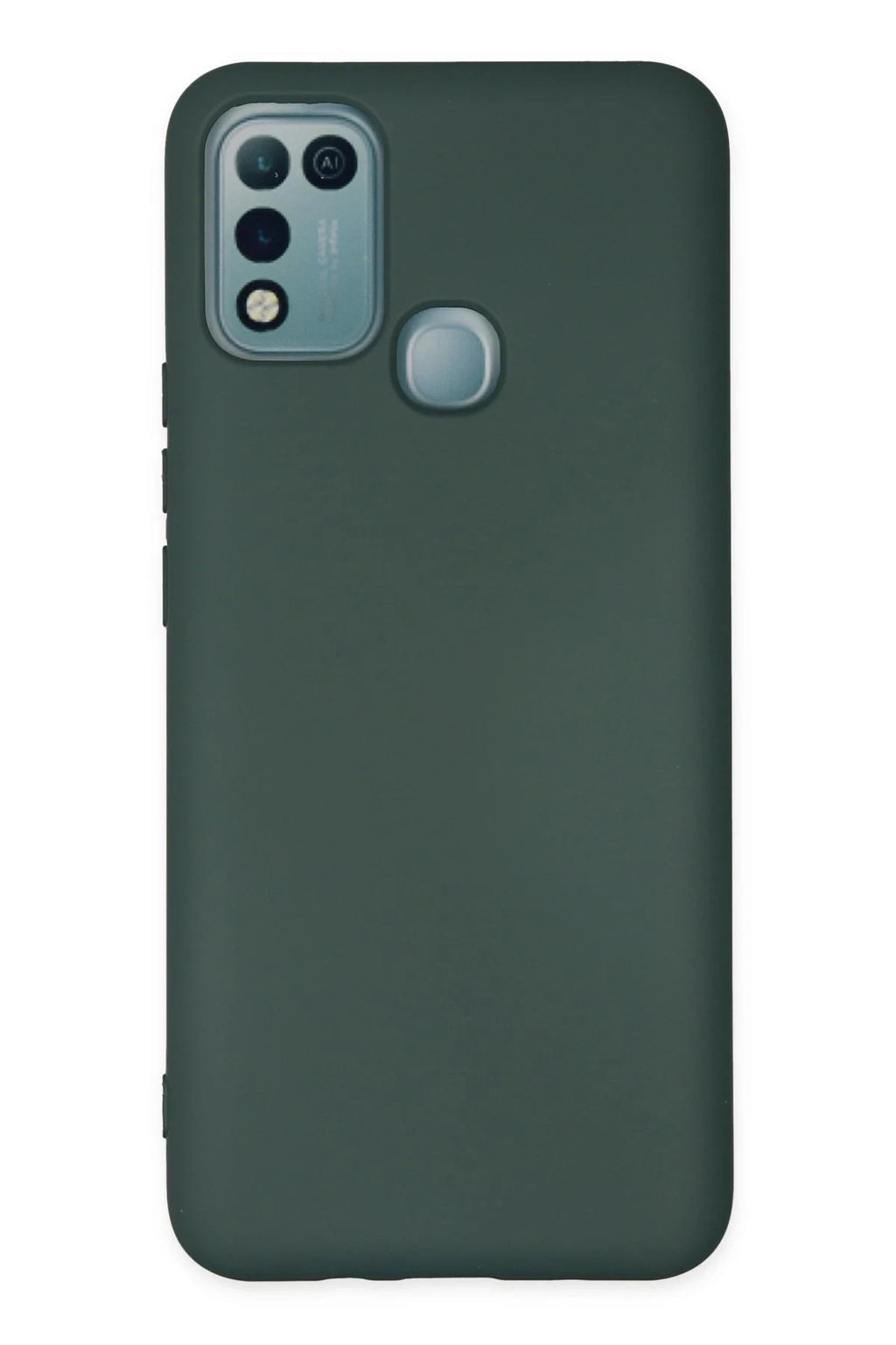 Mey İthalat® İnfinix Hot 10 Play Kılıf Nano içi Kadife Silikon - Koyu Yeşil
