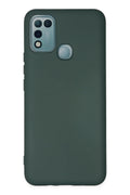 Mey İthalat® İnfinix Hot 10 Play Kılıf Nano içi Kadife Silikon - Koyu Yeşil