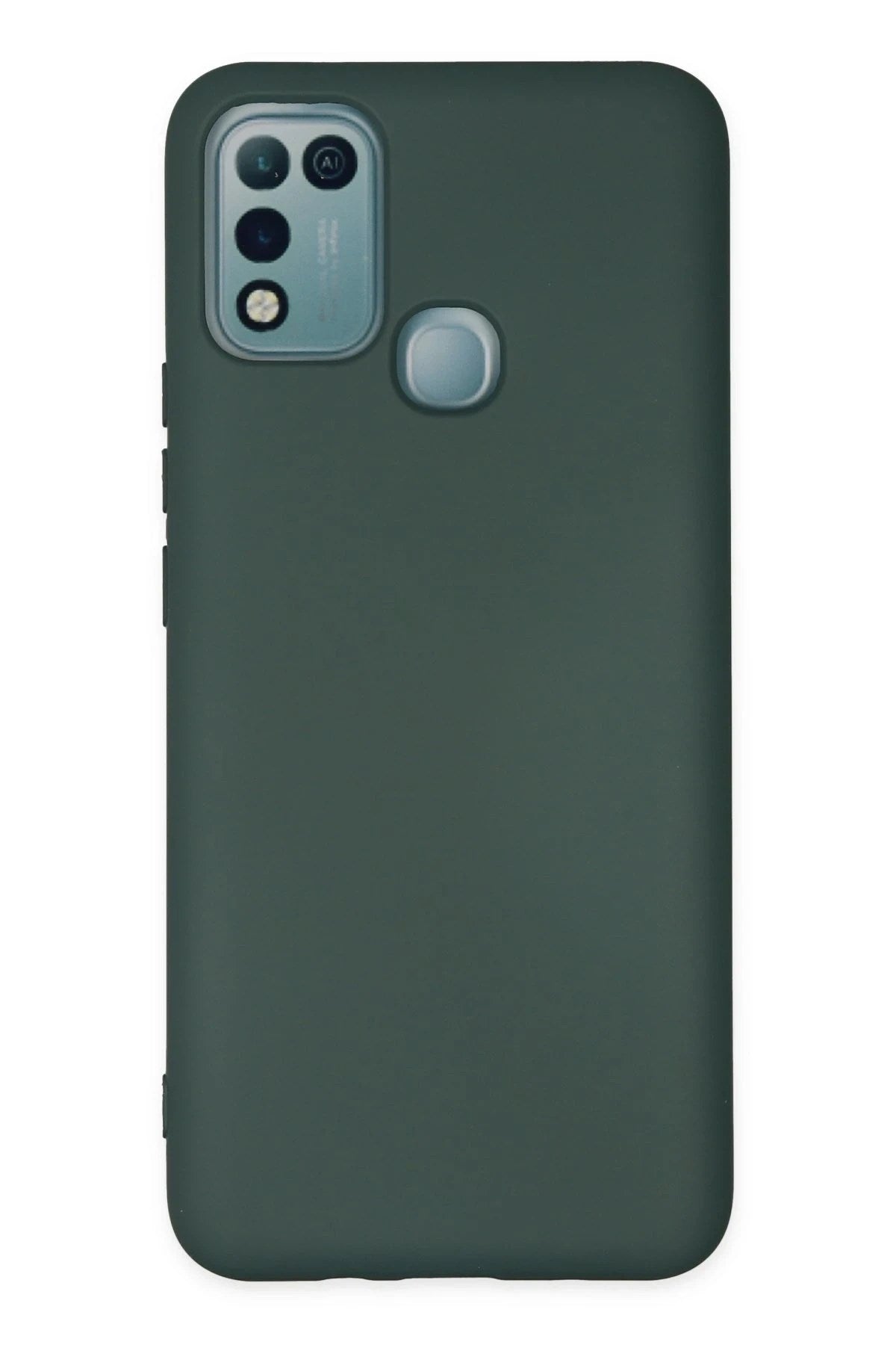 Mey İthalat® İnfinix Hot 10 Play Kılıf Nano içi Kadife Silikon - Koyu Yeşil