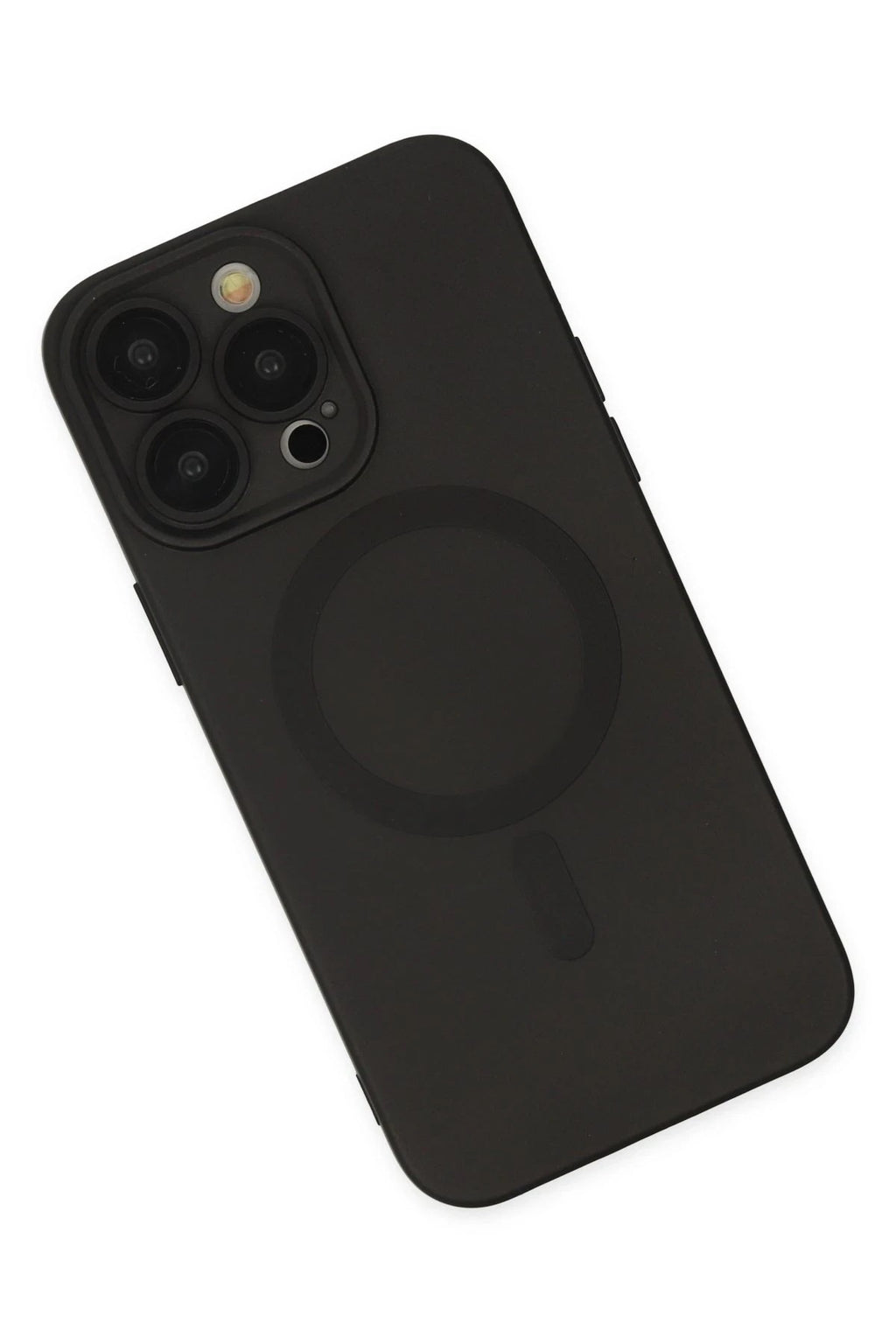 Mey İthalat® iPhone 13 Pro Kılıf Moshi Lens Magneticsafe Silikon - Siyah