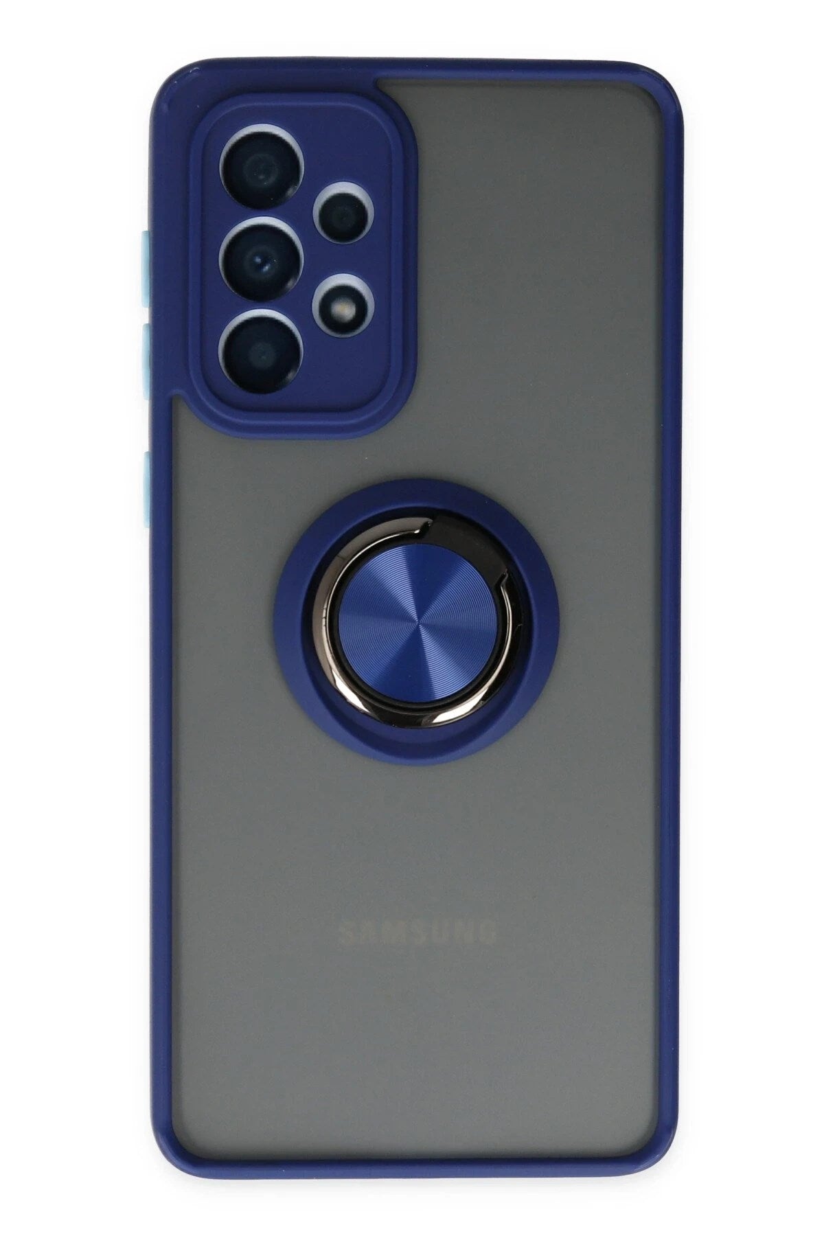Mey İthalat® Samsung Galaxy A33 5G Kılıf Montreal Yüzüklü Silikon Kapak - Lacivert