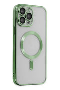 Mey İthalat® iPhone 13 Pro Max Kılıf Kross Magneticsafe Kapak - Koyu Yeşil