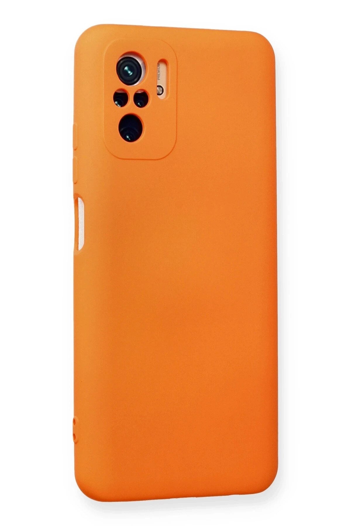 Mey İthalat® Redmi Note 10 Kılıf Nano içi Kadife Silikon - Turuncu
