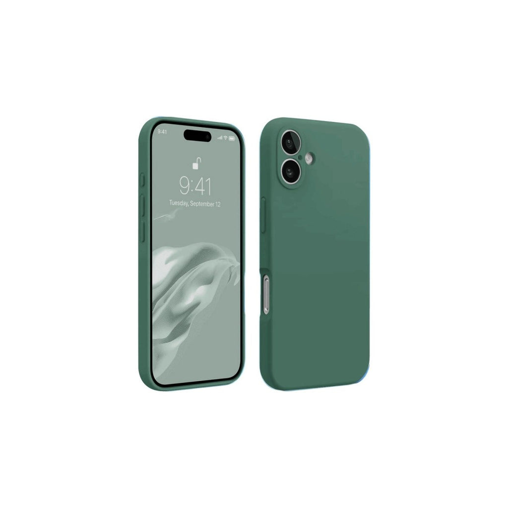 Mey İthalat® iPhone 16 Kılıf First Silikon - Koyu Yeşil