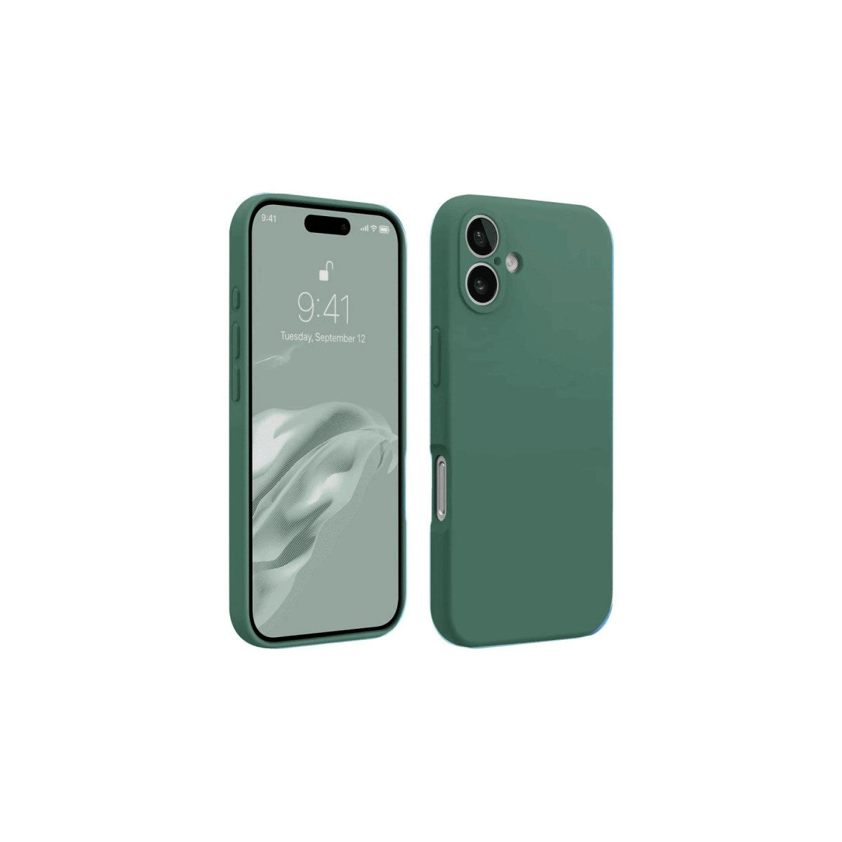 Mey İthalat® iPhone 16 Kılıf First Silikon - Koyu Yeşil