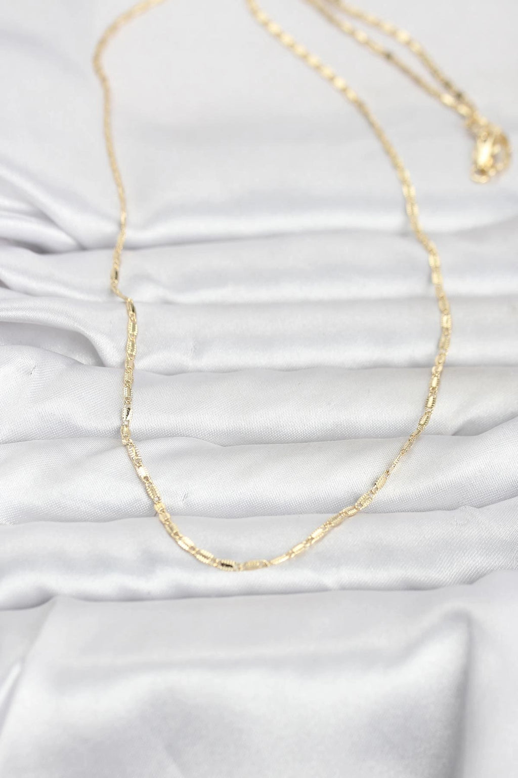 Mey İthalat® CM 14K Gold Renk Lazerli Zincir Model 60 cm Kadın Kolye